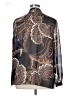 Chico's 100% Polyester Paisley Black Long Sleeve Blouse Size XL (3) - photo 2
