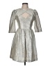 Plenty By Tracy Reese 100% Polyester Metallic Silver Cocktail Dress Size 6 - photo 1