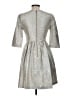 Plenty By Tracy Reese 100% Polyester Metallic Silver Cocktail Dress Size 6 - photo 2