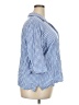 Per Se Checkered-gingham Blue 3/4 Sleeve Button-Down Shirt Size 2X - photo 4