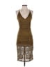 H&M 100% Polyester Brown Cocktail Dress Size 6 - photo 1