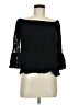 Assorted Brands 100% Rayon Black 3/4 Sleeve T-Shirt Size M - photo 1