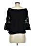 Assorted Brands 100% Rayon Black 3/4 Sleeve T-Shirt Size M - photo 2