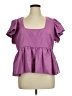 Express 100% Polyester Purple Short Sleeve Blouse Size XL - photo 1