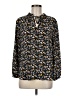 Ann Taylor LOFT Outlet 100% Polyester Floral Black Long Sleeve Blouse Size M - photo 1