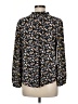 Ann Taylor LOFT Outlet 100% Polyester Floral Black Long Sleeve Blouse Size M - photo 2