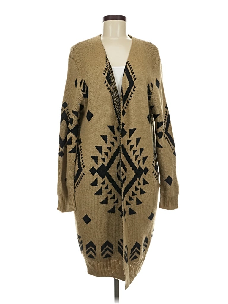 Pre-owned Blue Buttercup Cardigan Sweater In Tan