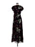 ASOS 100% Polyester Floral Black Casual Dress Size 6 - photo 2