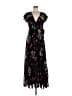 ASOS 100% Polyester Floral Black Casual Dress Size 6 - photo 1