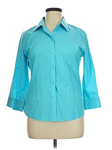 Assorted Brands 3/4 Sleeve Button-Down Shirt (view 1)