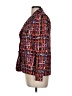 La Fuori 100% Silk Print Brown Purple Silk Blazer Size M - photo 5