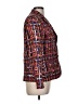 La Fuori 100% Silk Print Brown Purple Silk Blazer Size M - photo 4