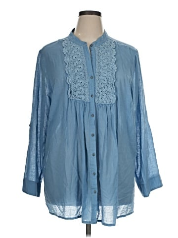 Ulla Popken Long Sleeve Blouse (view 1)