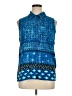 Units 100% Rayon Blue Sleeveless Button-Down Shirt Size XL - photo 1