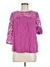 Old Navy 100% Rayon Purple 3/4 Sleeve Blouse Size M - photo 1