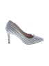 Kelly & Katie Stripes Gray Heels Size 8 1/2 - photo 1