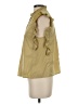 Samsoe Samsoe 100% Cotton Yellow Tan Sleeveless Button-Down Shirt Size S - photo 5