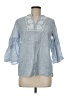 Chaps Blue 3/4 Sleeve Blouse Size M - photo 1