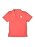 Adidas 100% Polyester Orange Short Sleeve Polo Size 5 - photo 1