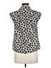 Marc by Marc Jacobs Animal Print Ivory Sleeveless Button-Down Shirt Size 8 - photo 2