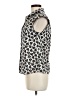Marc by Marc Jacobs Animal Print Ivory Sleeveless Button-Down Shirt Size 8 - photo 5