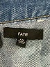 Fate 100% Cotton Stripes Blue Denim Jacket Size XS - photo 6