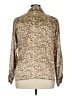Worthington 100% Polyester Paisley Tan Long Sleeve Blouse Size 14 - photo 2