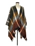 Le Moda 100% Polyester Brown Orange Poncho One size - photo 1