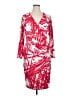 Calvin Klein Print Red Casual Dress Size 16 - photo 1