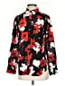 J.Crew 100% Silk Floral Black Long Sleeve Silk Top Size 4 - photo 1