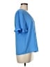 CeCe Blue Short Sleeve Blouse Size M - photo 4