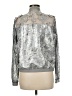 T Tahari 100% Polyester Metallic Silver Jacket Size M - photo 2