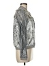 T Tahari 100% Polyester Metallic Silver Jacket Size M - photo 4