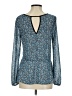Eyelash Couture Blue Long Sleeve Blouse Size S - photo 2