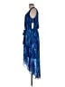 MSK 100% Polyester Tie-dye Blue Cocktail Dress Size 12 - photo 5