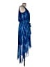 MSK 100% Polyester Tie-dye Blue Cocktail Dress Size 12 - photo 4