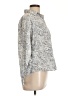 Aventura 100% Cotton Print Silver Long Sleeve Blouse Size L - photo 4