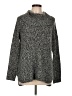 Rafaella Tweed Gray Turtleneck Sweater Size L - photo 1