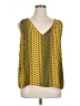 T Tahari 100% Polyester Yellow Sleeveless Blouse Size 1X - photo 1