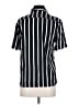 H&M 100% Viscose Stripes Black Short Sleeve Button-Down Shirt Size XS - photo 2