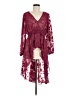 Torrid 100% Polyester Burgundy Long Sleeve Blouse Size Med Plus (00) - photo 1