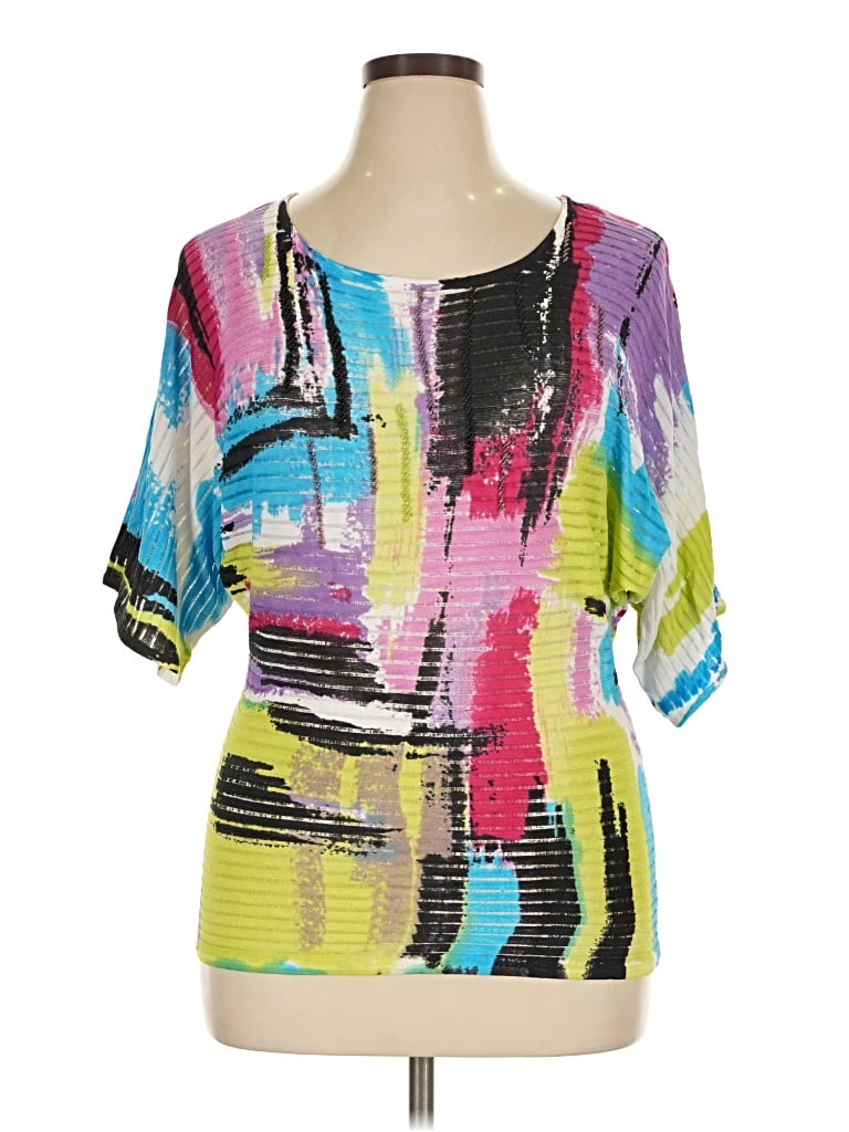 Pre-owned Alberto Makali Short Sleeve Blouse In Purple