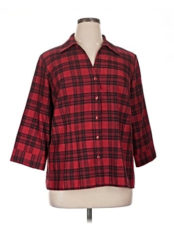 Sag Harbor 3/4 Sleeve Button-Down Shirt (view 1)