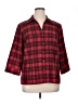 Sag Harbor Plaid Red 3/4 Sleeve Button-Down Shirt Size 16 - photo 1