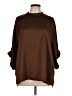 Glam 100% Polyester Brown 3/4 Sleeve Blouse Size L - photo 1