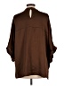 Glam 100% Polyester Brown 3/4 Sleeve Blouse Size L - photo 2