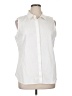 Talbots White Sleeveless Button-Down Shirt Size 16 - photo 1