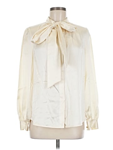 Tory Burch Long Sleeve Silk Top (view 1)