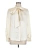 Tory Burch 100% Silk Ivory Long Sleeve Silk Top Size 8 - photo 1
