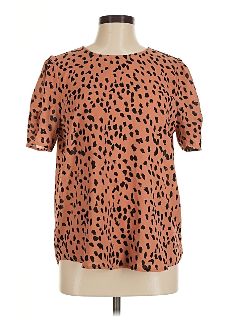 Pre-owned Papermoon Short Sleeve T-shirt In Brown